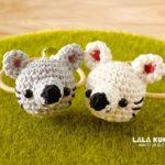 【あみぐるみ動物ヘアゴム】ネズミくんヘアゴム、minneで展示中！