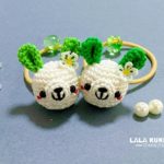 【あみぐるみ動物ヘアゴム】冬限定❄︎雪うさぎちゃんのヘアゴムできました！